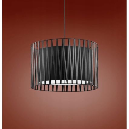 Lustre avec fil HARMONY BLACK 3xE27/60W/230V