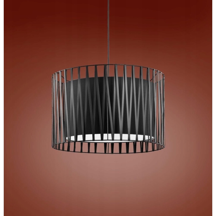 Lustre avec fil HARMONY BLACK 3xE27/60W/230V