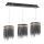 Lustre avec fil LED CASCATA BLACK 3xLED/54W/230V