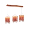 Lustre avec fil LED CASCATA COPPER 3xLED/54W/230V