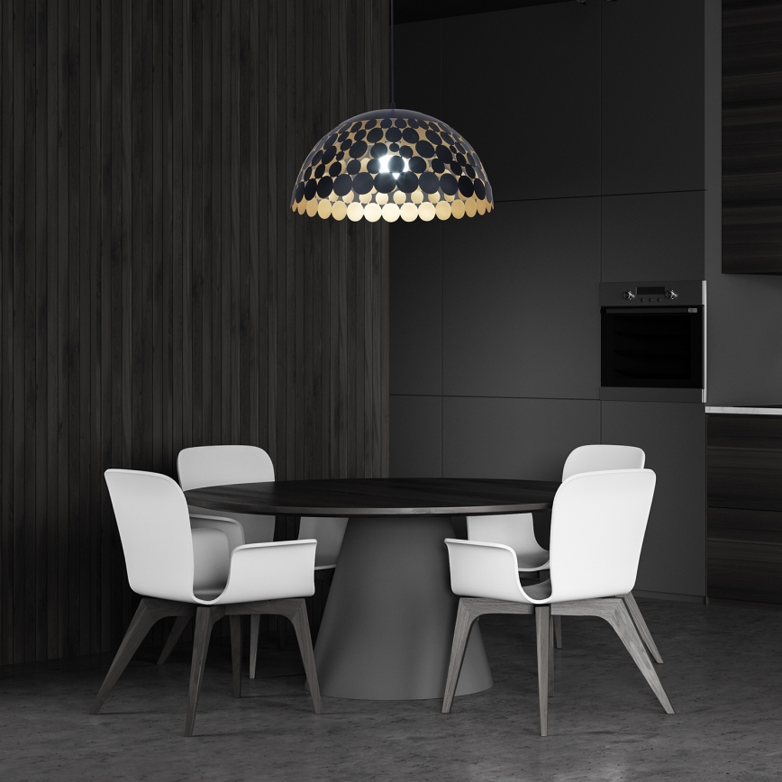 Lustre avec fil LISA BLACK 1xE27/60W/230V