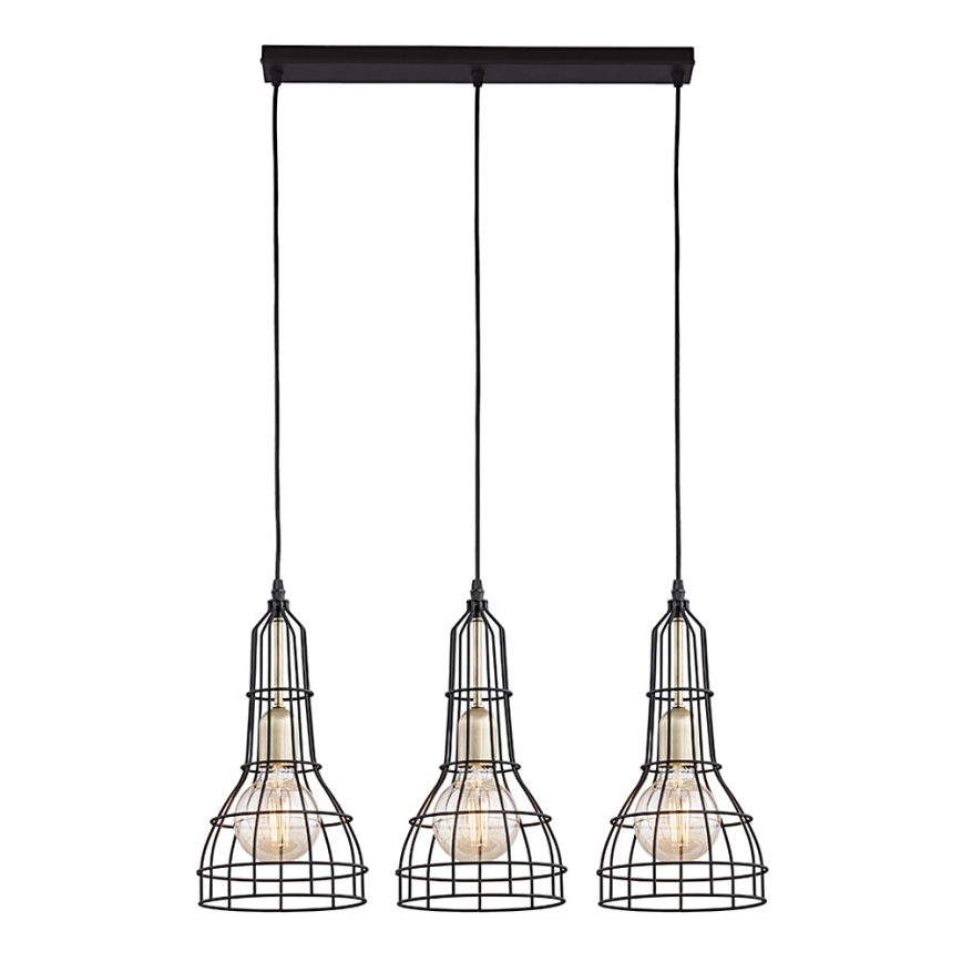 Lustre avec fil LONG 3xE27/60W/230V