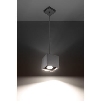 Lustre avec fil QUAD 1 1xGU10/40W/230V gris