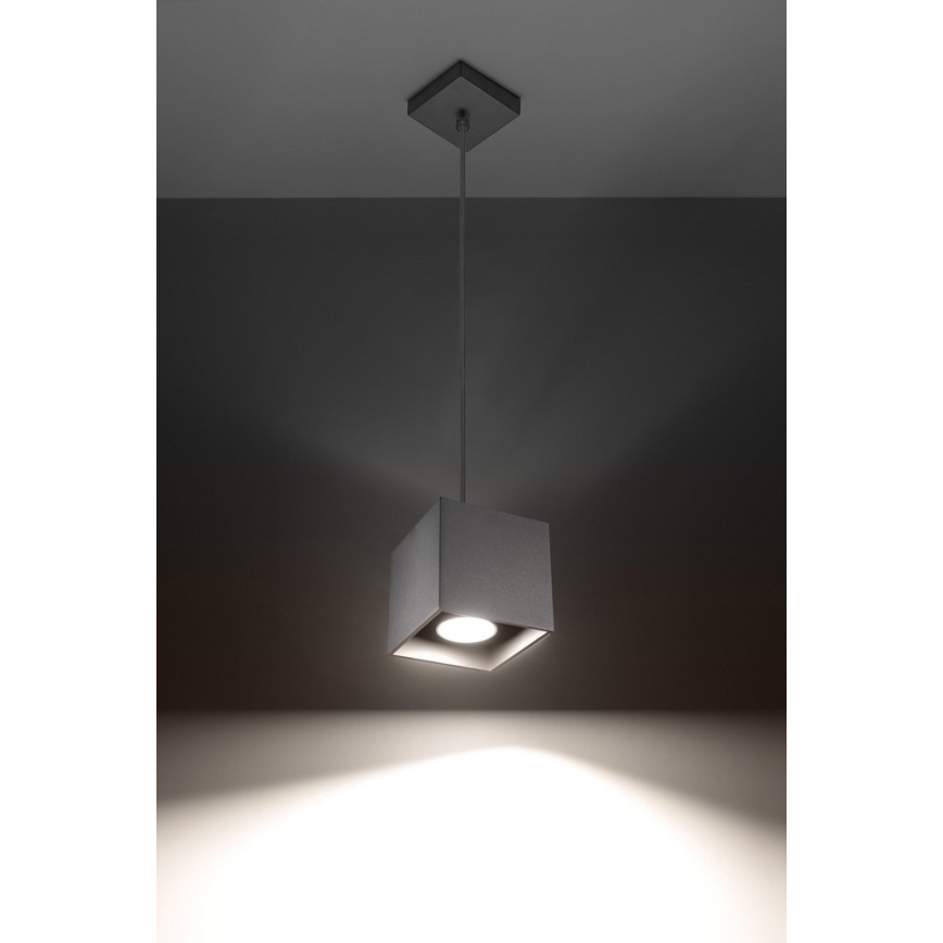 Lustre avec fil QUAD 1 1xGU10/40W/230V gris