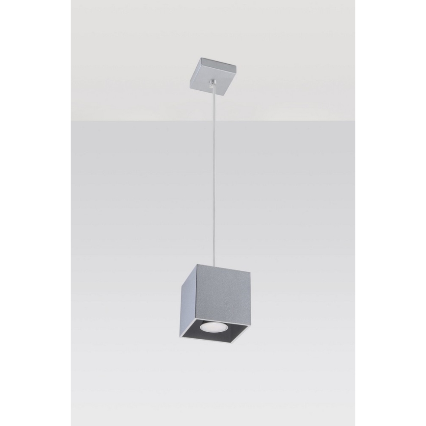 Lustre avec fil QUAD 1 1xGU10/40W/230V gris