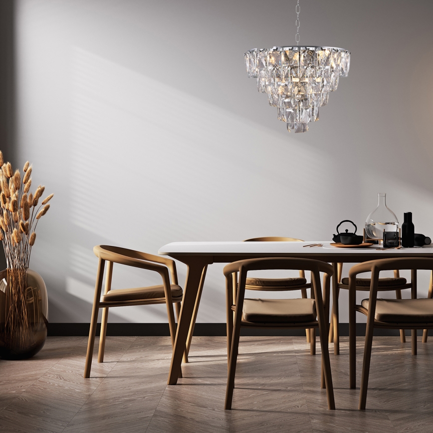 Lustre cristal avec chaîne CHELSEA 6xE14/40W/230V