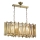 Lustre CRYSTALLINE sur chaîne, 6xE14/40W/230V, finition laiton