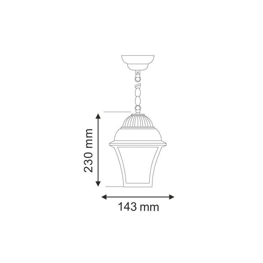 Lustre d'extérieur PARIS 2 1xE27-LED/60W 230V