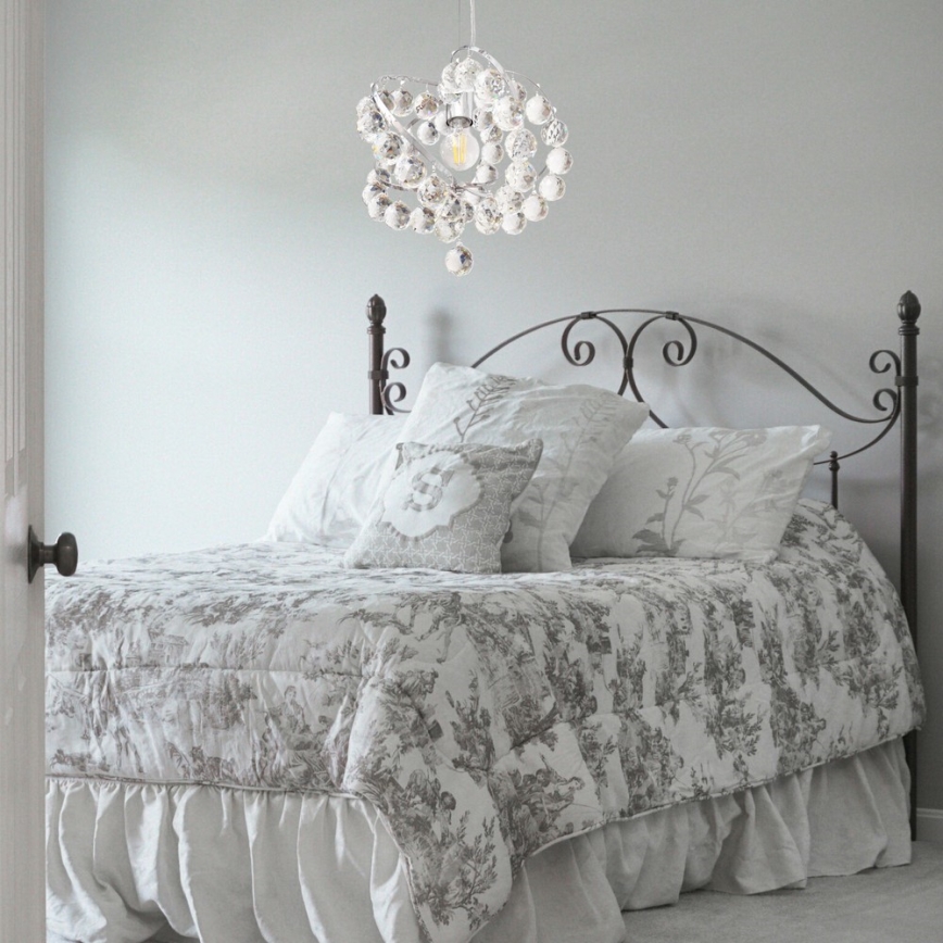Lustre en cristal avec fil VIOLETA 1xE27/15W/230V