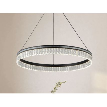 Suspension en cristal LED dimmable THALIA LED/55W/230V 3000-6000K Ø 80 cm + télécommande