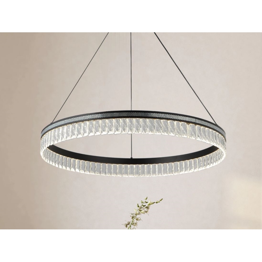 Suspension en cristal LED dimmable THALIA LED/55W/230V 3000-6000K Ø 80 cm + télécommande