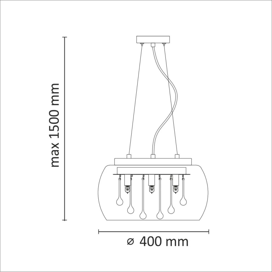 Lustre en cristal sur fil ROMEO 6xG9/8W/230V