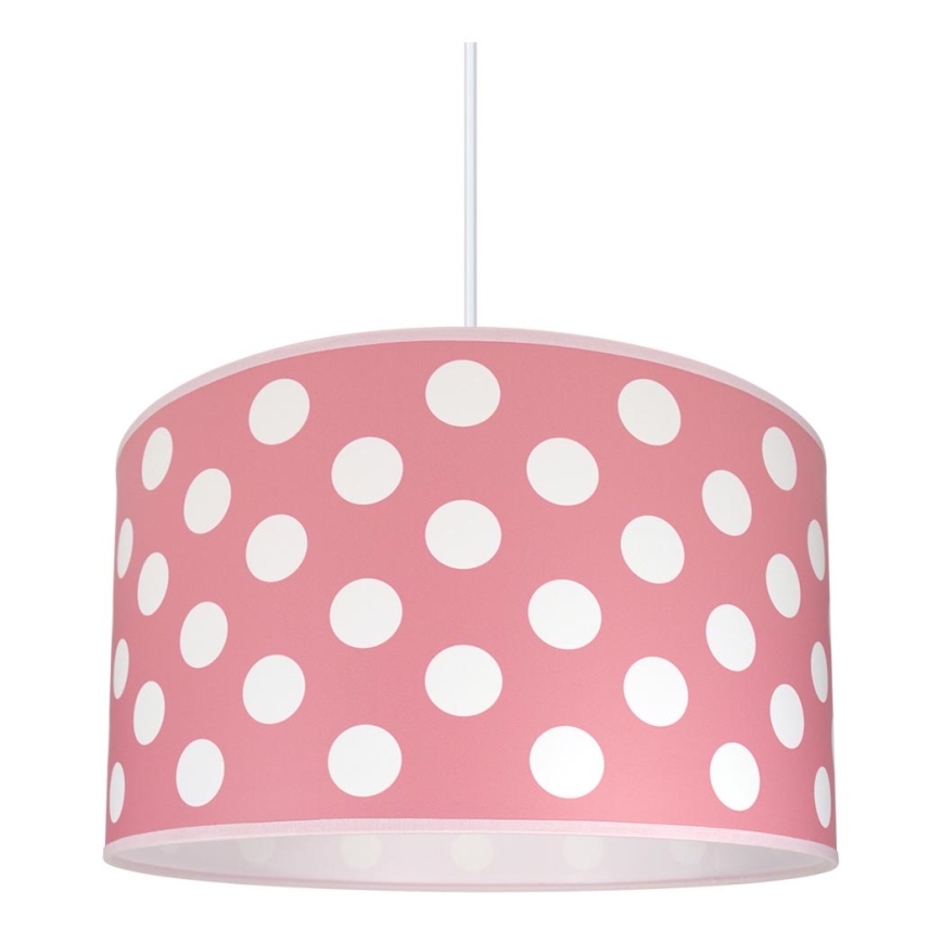 Lustre enfant DOTS PINK 1xE27/60W/230V