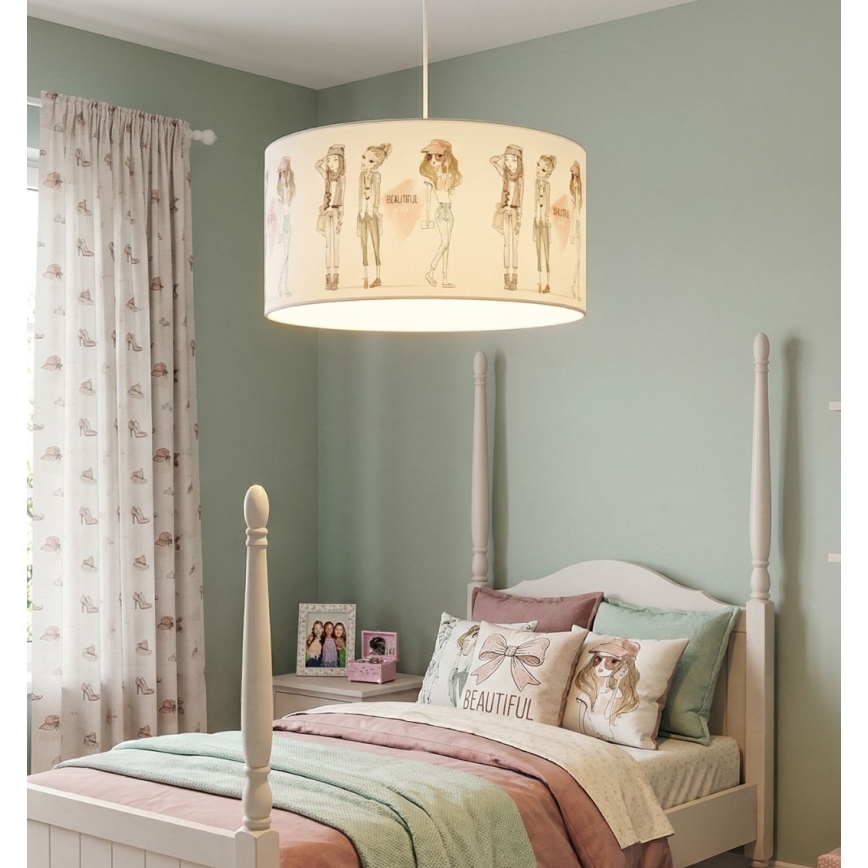 Lustre enfant GIRLS VIBES 1xE27/60W/230V Ø 40 cm pour filles