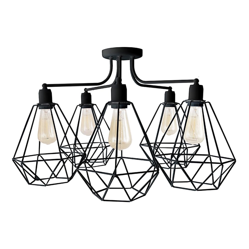Lustre KARO 5xE27/15W/230V noir