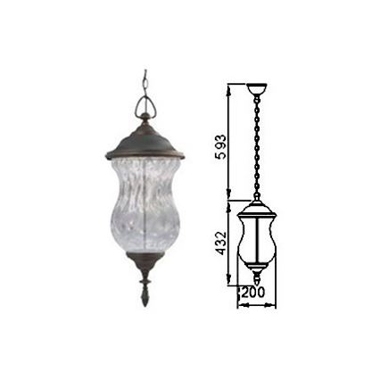 Lustre LED d'extérieur sur chaîne MARSYLIA 3xLED/3W/230V noir