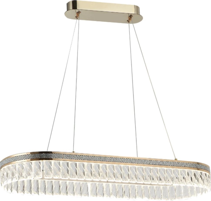 Lustre LED dimmable en cristal suspendu sur câble THALIA LED/50W/230V 3000-6000K + télécommande