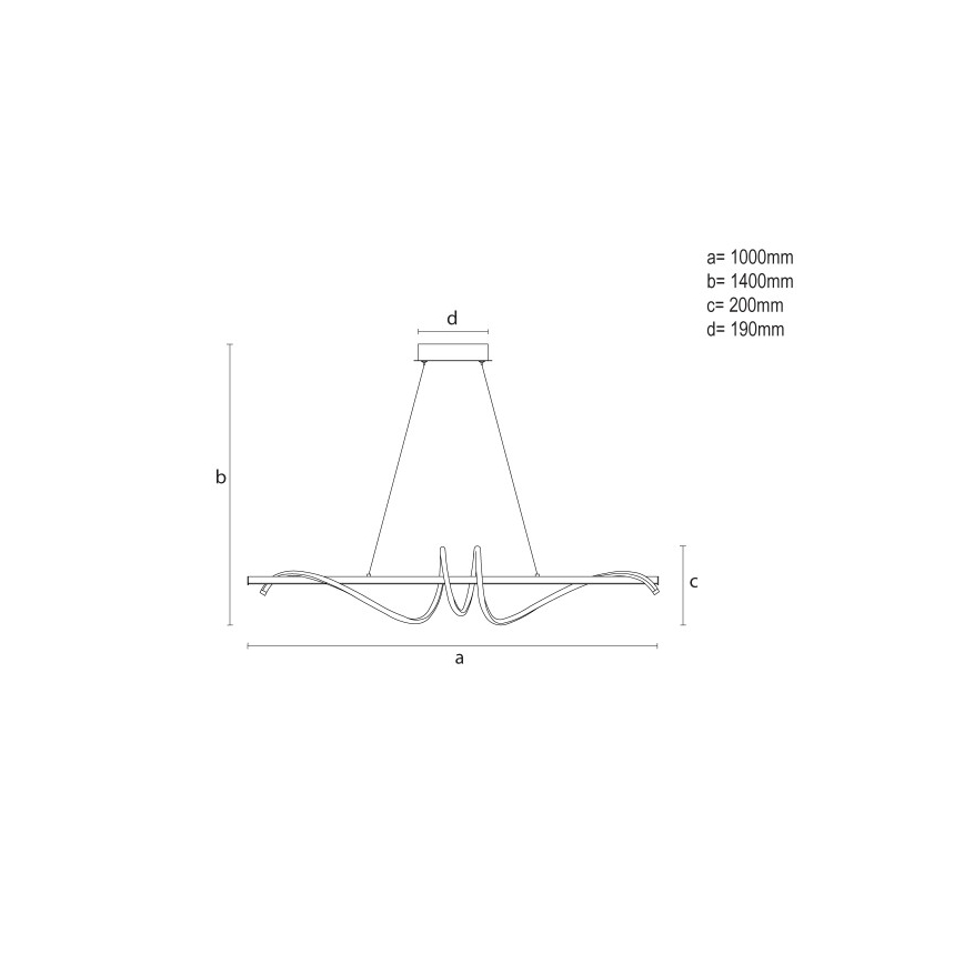 Lustre LED dimmable sur câble LED/50W/230V 3000-6500K 100 cm + télécommande