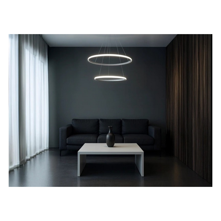 Suspension LED dimmable sur câble LED/55W/230V 3000-6500K Ø 60 cm + télécommande