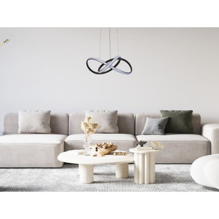 Lustre LED dimmable sur câble LED/65W/230V 3000-6500K Ø 49 cm + télécommande