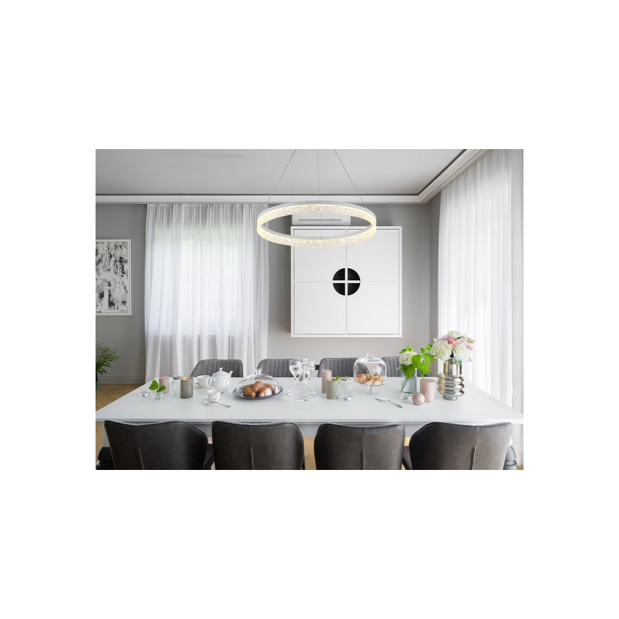 Suspension LED dimmable sur câble ALIANZ LED/60W/230V 3000–6000K Ø 80 cm + télécommande