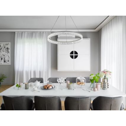 Suspension LED dimmable sur câble ALIANZ LED/60W/230V 3000–6000K Ø 80 cm + télécommande