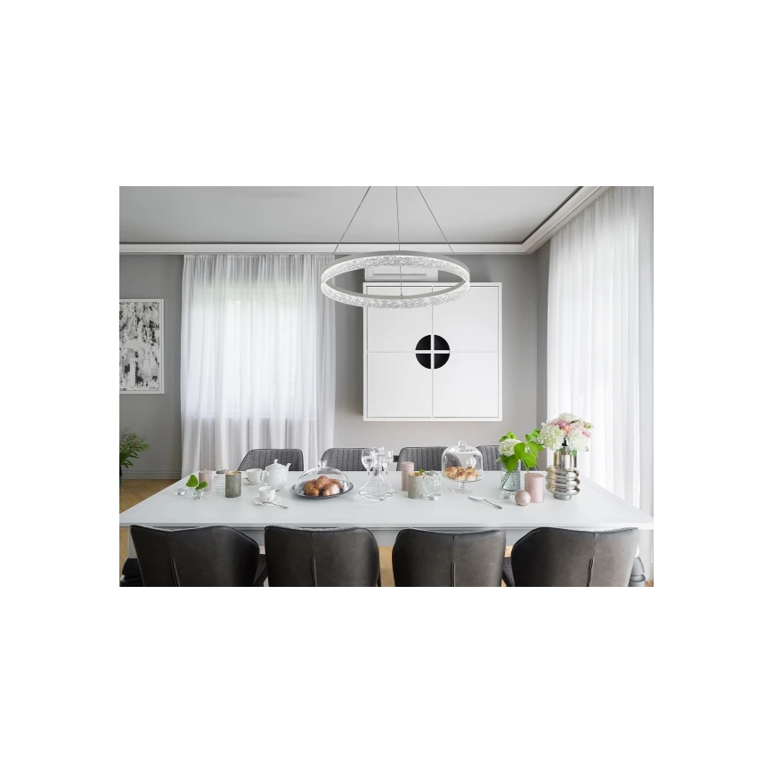 Suspension LED dimmable sur câble ALIANZ LED/60W/230V 3000–6000K Ø 80 cm + télécommande