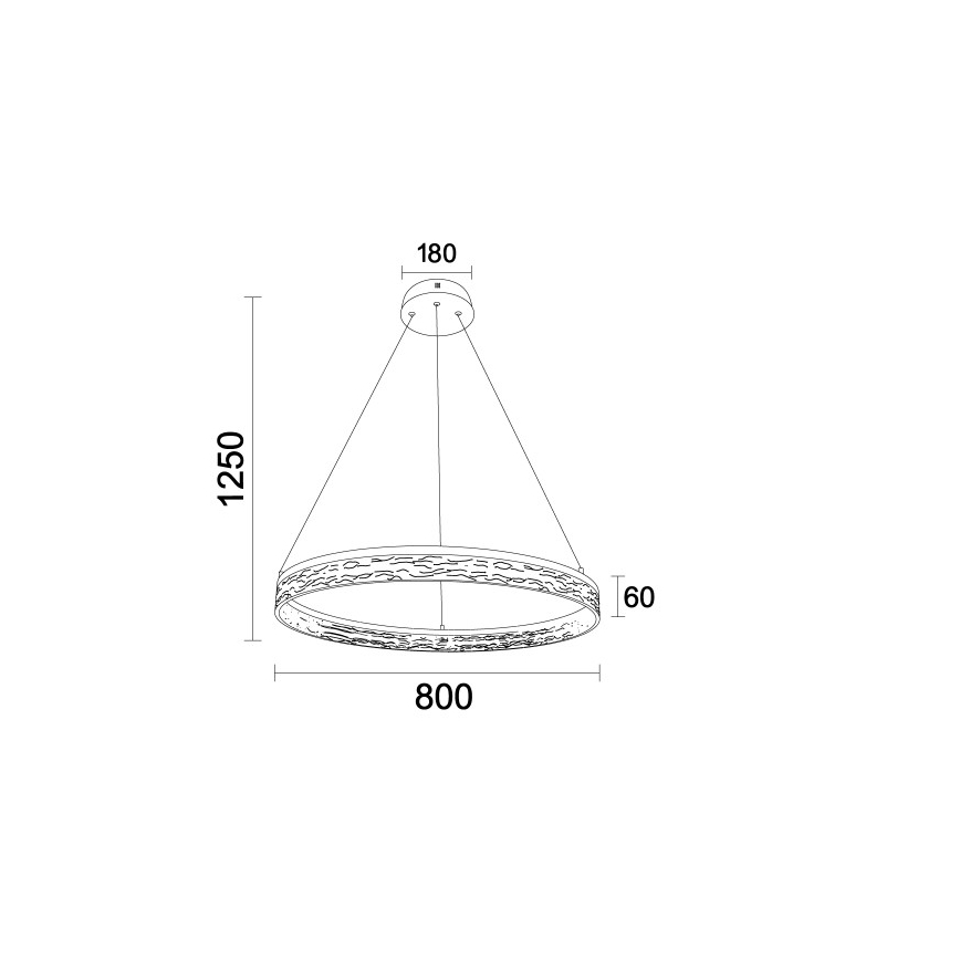 Suspension LED dimmable sur câble ALIANZ LED/60W/230V 3000–6000K Ø 80 cm + télécommande