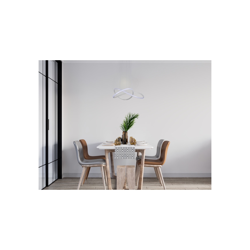 Suspension LED dimmable sur câble, 85 W, 230 V, 3000–6500 K, Ø 60 cm, avec télécommande