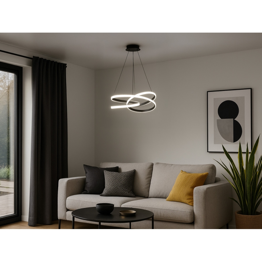 Suspension LED dimmable sur câble LED/90W/230V 3000-6500K Ø 47 cm + télécommande