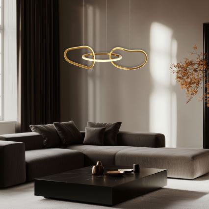 Lustre LED sur câble ANNELI LED/30W/230V 80 cm doré