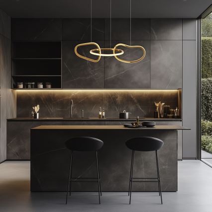 Lustre LED sur câble ANNELI LED/30W/230V 80 cm doré