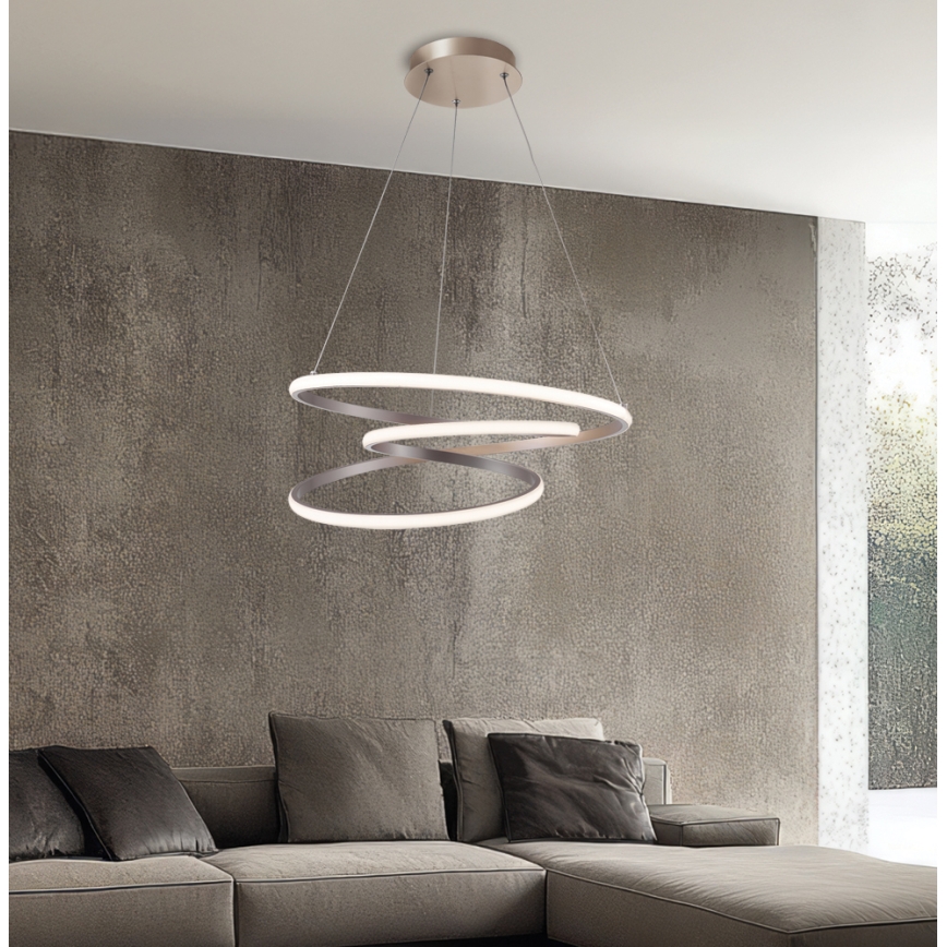 Lustre LED sur câble CORT LED/40W/230V argenté