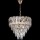 Lustre LED sur chaîne, 7 douilles E27 (max. 60W, 230V) + 4 LED intégrées 6W, diamètre 40 cm, finition dorée