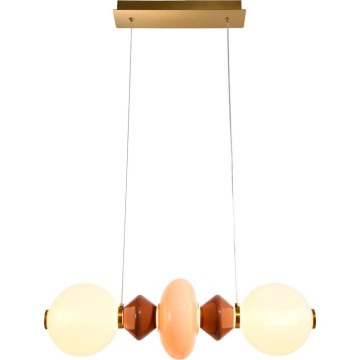 Lustre LED suspendu sur câble FLORES LED/15W/230V doré/orange/marron