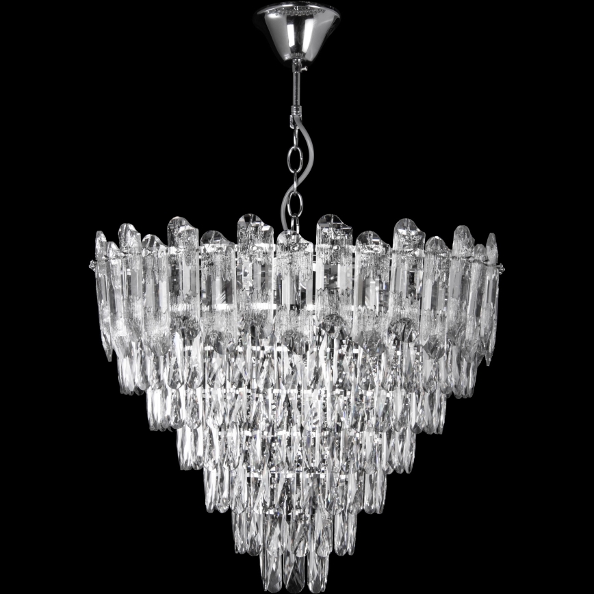 Lustre LED suspendu sur chaîne 11xE27/60W/230V + 7xLED/6W Ø 60 cm chrome brillant