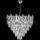 Lustre LED suspendu sur chaîne 9xE27/60W/230V + 6xLED/6W Ø 50 cm chromé brillant