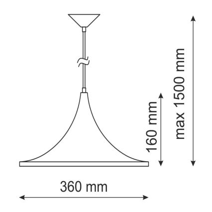 Lustre MODERN 1A 1xE27/20W/230V