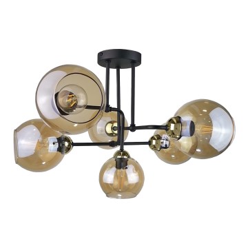 Lustre MONDE GOLD 6xE27/60W/230V