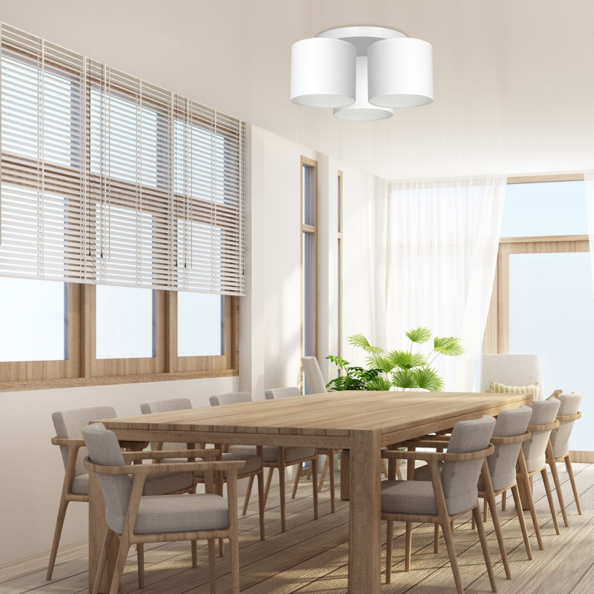 Lustre monté en surface ARDEN 3xE27/60W/230V blanc