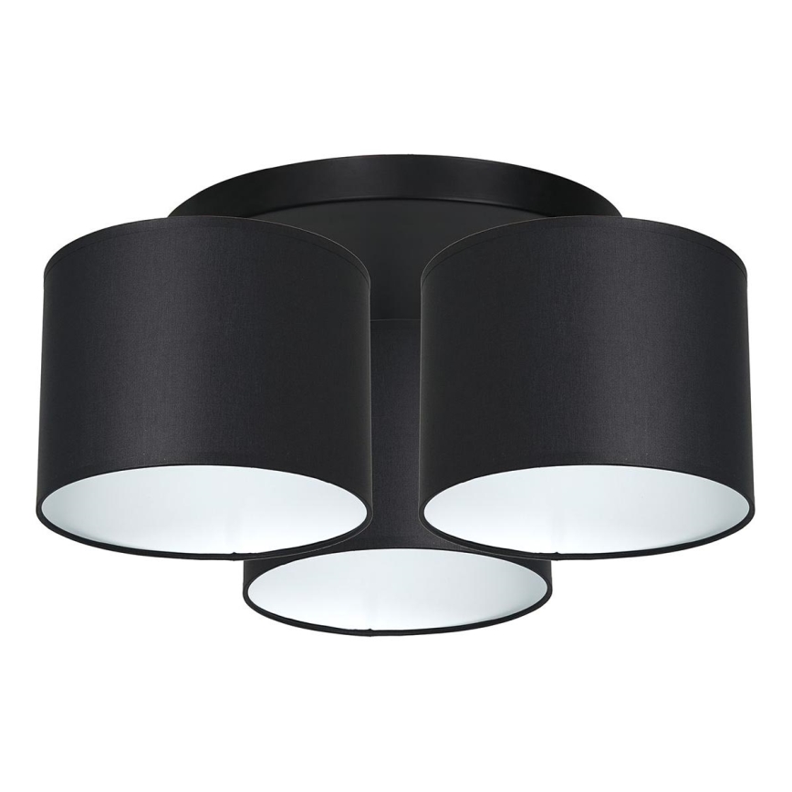 Lustre monté en surface ARDEN 3xE27/60W/230V noir/blanc