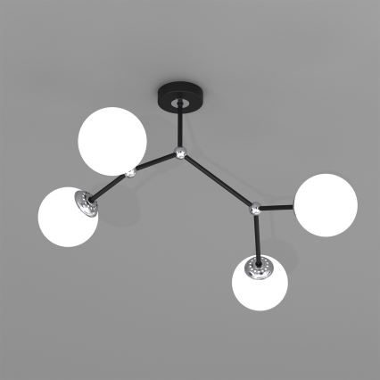 Lustre monté en surface JOY 4xE14/40W/230V noir/chrome brillant