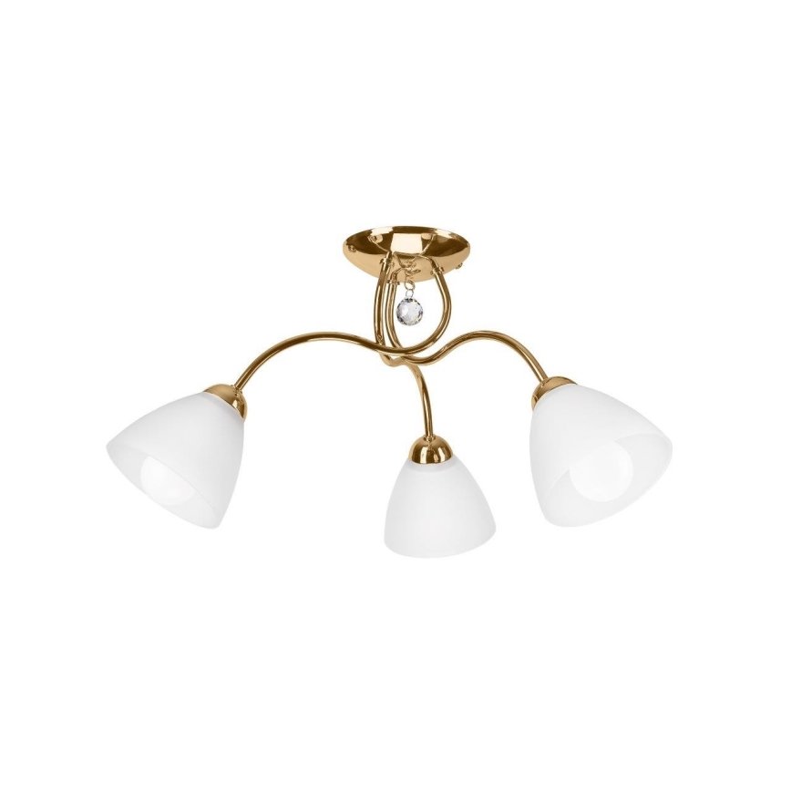 Lustre monté en surface MIRANDA 3xE27/60W/230V doré