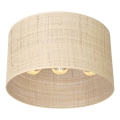 Lustre monté en surface RATTAN 3xE27/60W/230V rotin