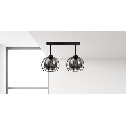 Lustre monté en surface SOLO BLACK 2xE27/60W/230V