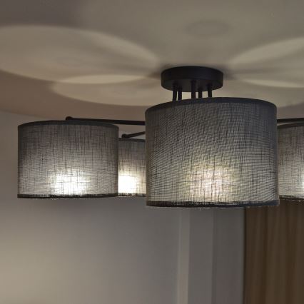 Lustre plafonnier ALBA 5xE27/15W/230V gris