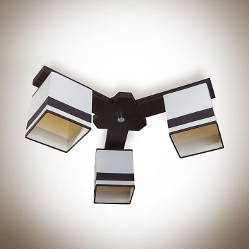 Lustre plafonnier GRANADA 3xE27/60W/230V marron