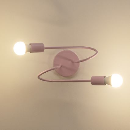 Lustre plafonnier OXFORD 2xE27/15W/230V rose