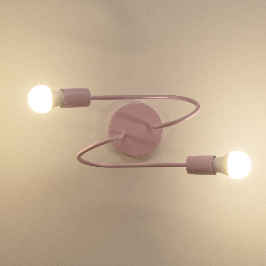 Lustre plafonnier OXFORD 2xE27/15W/230V rose
