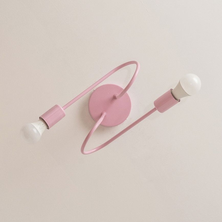 Lustre plafonnier OXFORD 2xE27/15W/230V rose